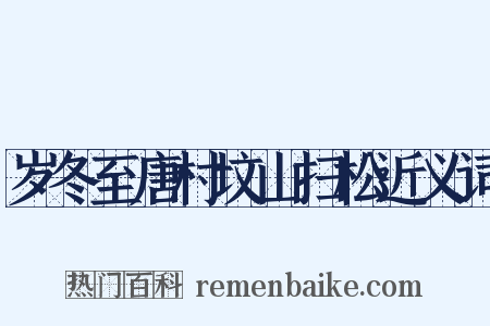 岁冬至唐村坟山扫松近义词是什么意思的图片